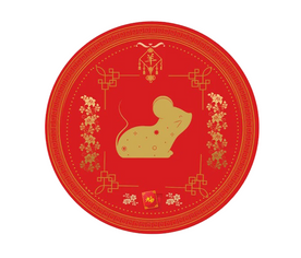 Adhesivos protectores del Zodiaco Chino 4 x 4 cm