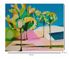 Medidas del cuadro Árboles de Colores de Irene: 130 cm de ancho x 97 cm de alto