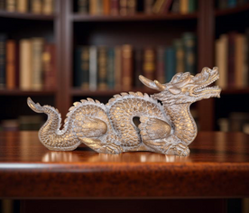 Figura decorativa de dragón feng shui, símbolo de protección, poder y fortuna