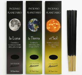 Inciensos planetarios Sol, Tierra y Luna de Las Velas de Mariano – energía cósmica y equilibrio espiritual