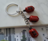 Llavero feng shui con tres farolillos rojos decorativos para atraer buena suerte