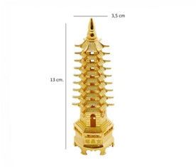 Pagoda de 9 niveles Feng Shui con medidas 13,5 x 5,5 cm