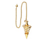 Péndulo espiral de bronce para radiestesia y Feng Shui