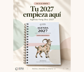 Portada de la Agenda Feng Shui 2027 Año de la Cabra de Fuego Yin
