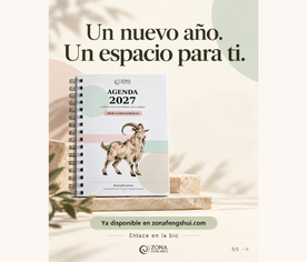 Contraportada de la Agenda Feng Shui 2027 de Zona Feng Shui