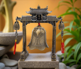 Campana Feng Shui decorativa en ambiente armonizado