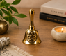Pequeña campana de latón Feng Shui con estrella de cinco puntas para meditación y renovación energética