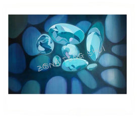 Cuadro original Grandes Piedras de Irene, pintura inspirada en rocas marinas