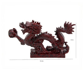 Dragón Rojo Feng Shui con medidas 15 cm de largo x 8 cm de alto


