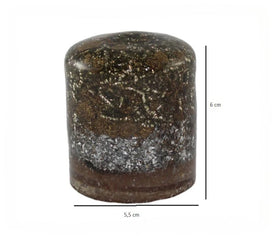 Medidas del orgonite redondo medio: 5,5 cm de ancho x 6 cm de alto