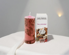 Velón Herbóreo artesanal para atraer la paz y la felicidad al hogar o al espacio de meditación